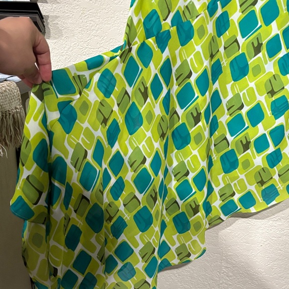 BCBGMaxAzria Vibrant Green and Teal Dress - Picture 4 of 7